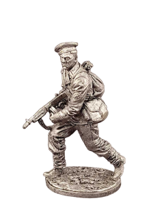 Солдат олово пеший WW2-34 Краснофлотец с п-п Томпсон. Сев. флот, 1941-43 гг. СССР