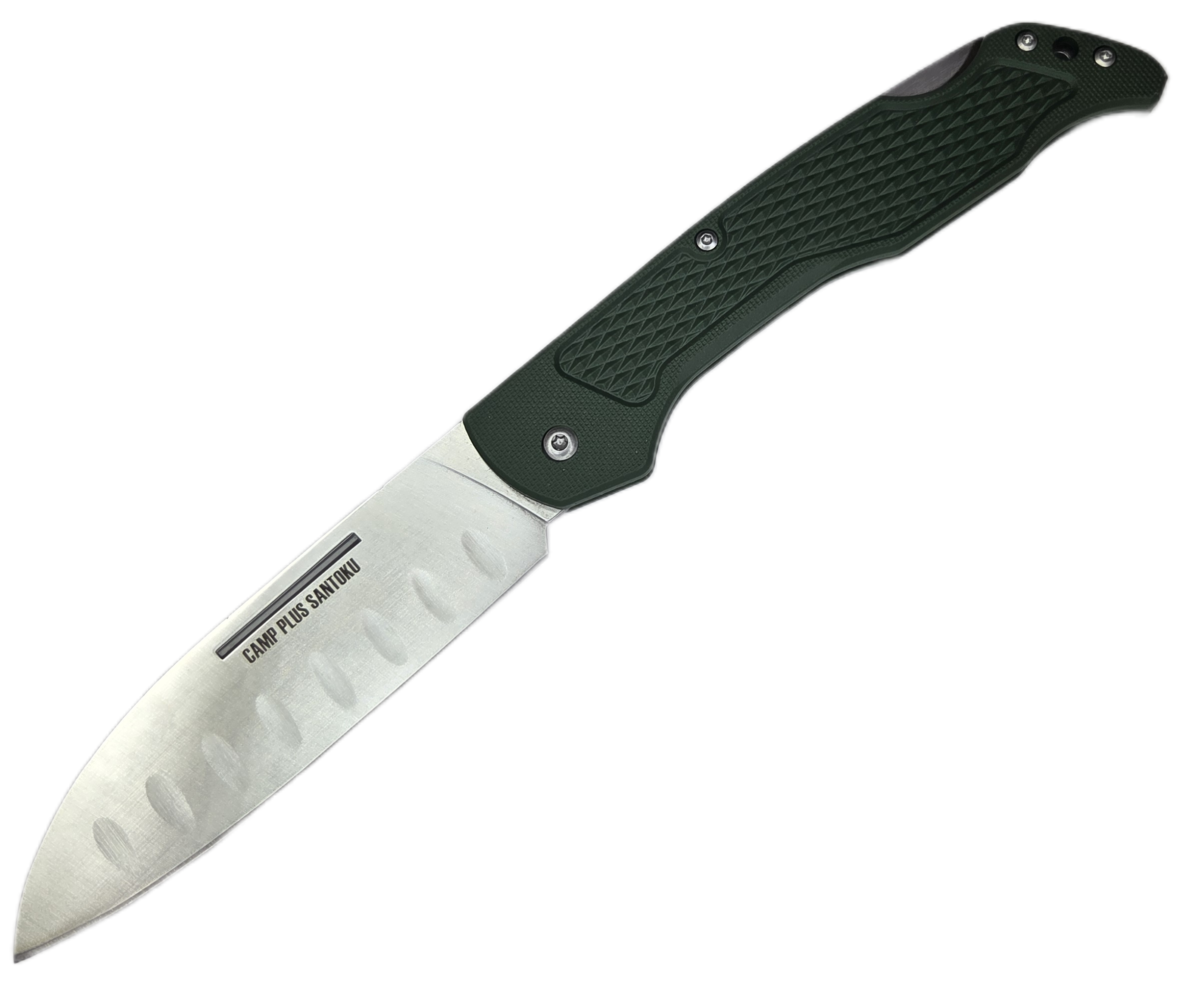 Нож Ontario Camp Plus Santoku сталь AUS-8, рукоять Green GFN