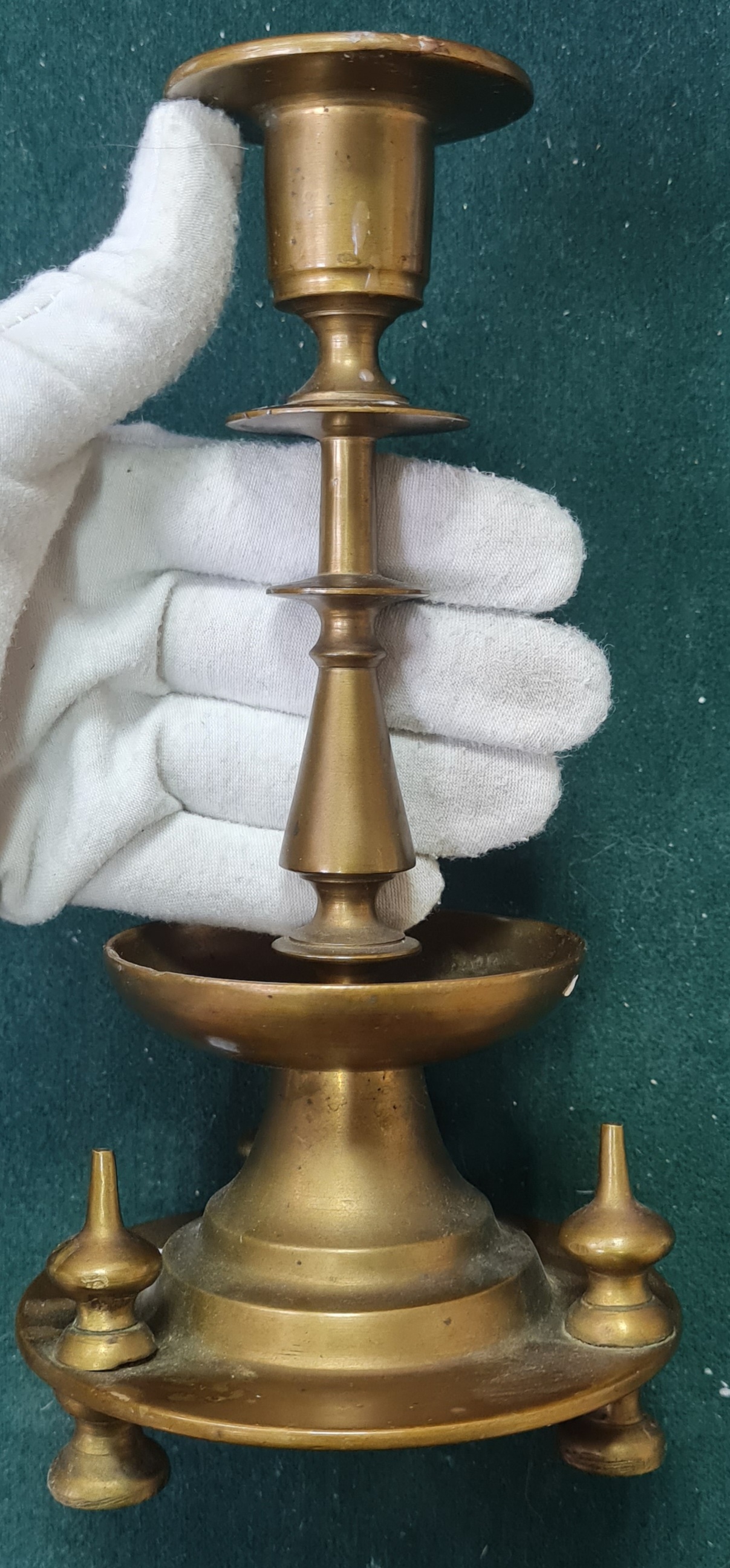 Подсвечники фирма Юдина, РИ, латунь, 2 шт., 20х10,5 см