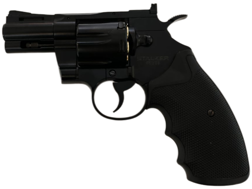 Пистолет пневматический револьвер Stalker STR (аналог "Colt Python 2,5") к.4,5мм, металл, 86 м/с, ч