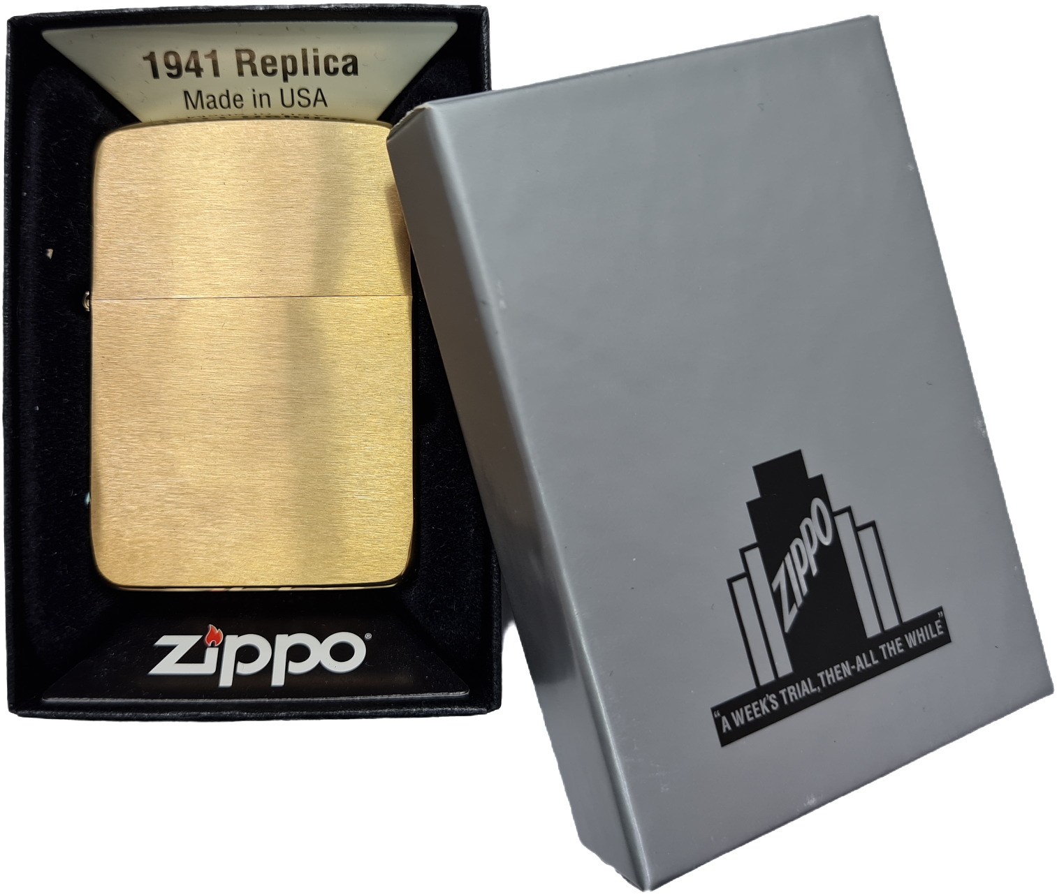 Зажигалка Zippo 204B 1941 Replica Brushed Brass