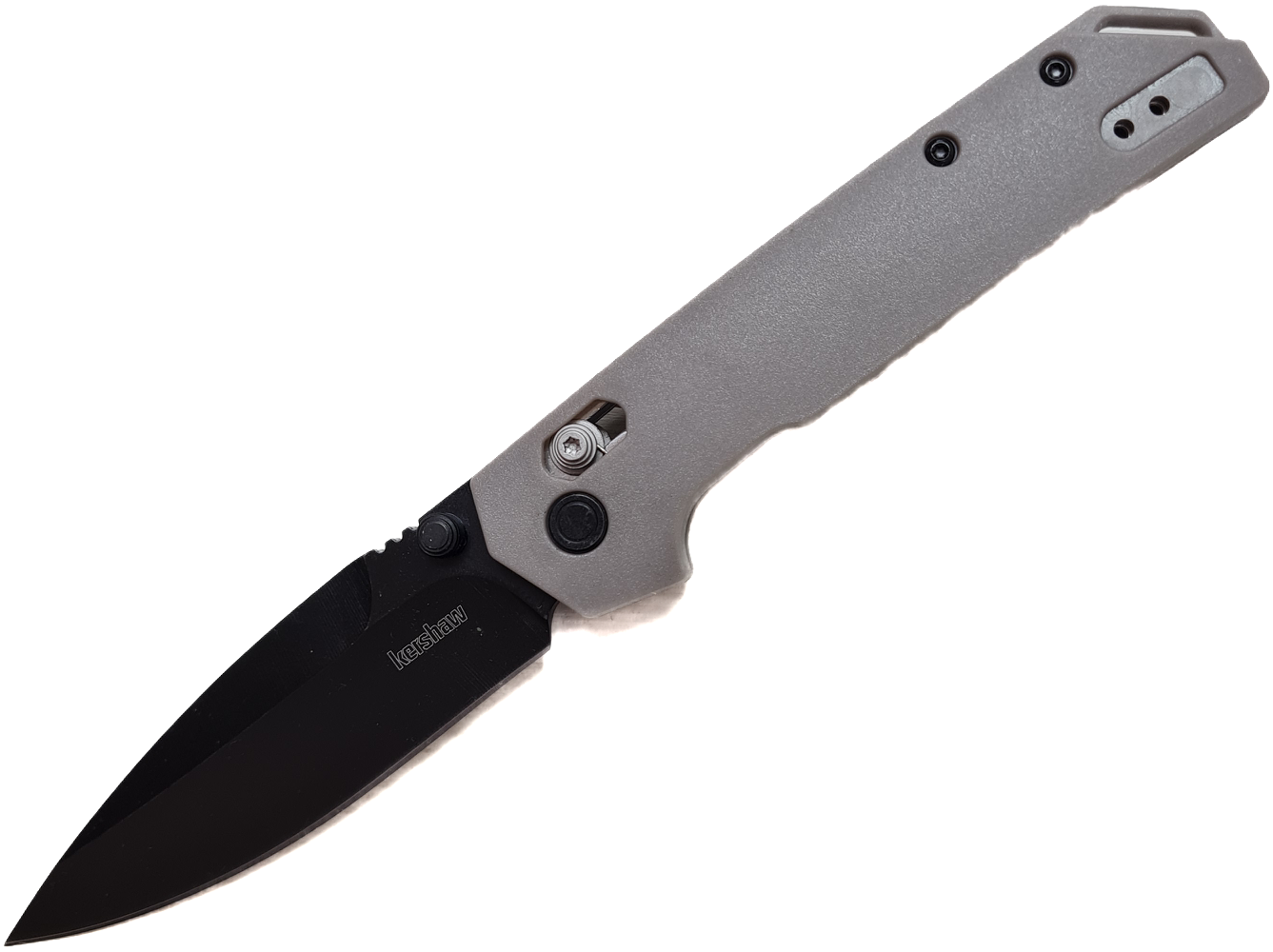 Нож складной Kershaw Iridium 2038 (реплика), D2, клин. черный, ручка серая