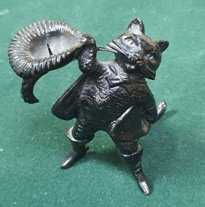 Подствечник "Кот в сапогах", 9 см,  литьё 