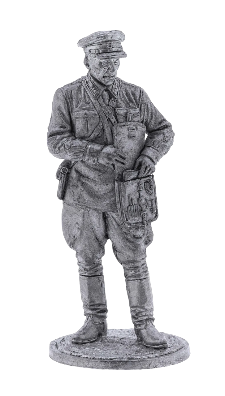 Солдат олово пеший WW2-32 Политрук, пехота РККА. 1939-42 гг. СССР