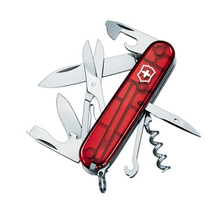 Нож Victorinox 1.3703.Т CLIMBER 91 мм / красный полупрозрачный 