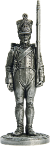 Солдат олово пеший Nap-37 Фузилер 61-го линейного полка. Франция, 1812-14 гг.