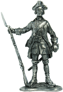 Солдат олово пеший R26 Русский фузелер армейского пехотного полка, 1732-42