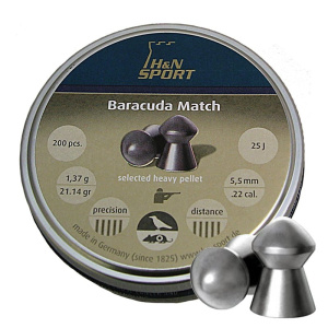 Пули 5.5 мм H&N Baracuda Match, 1.37g