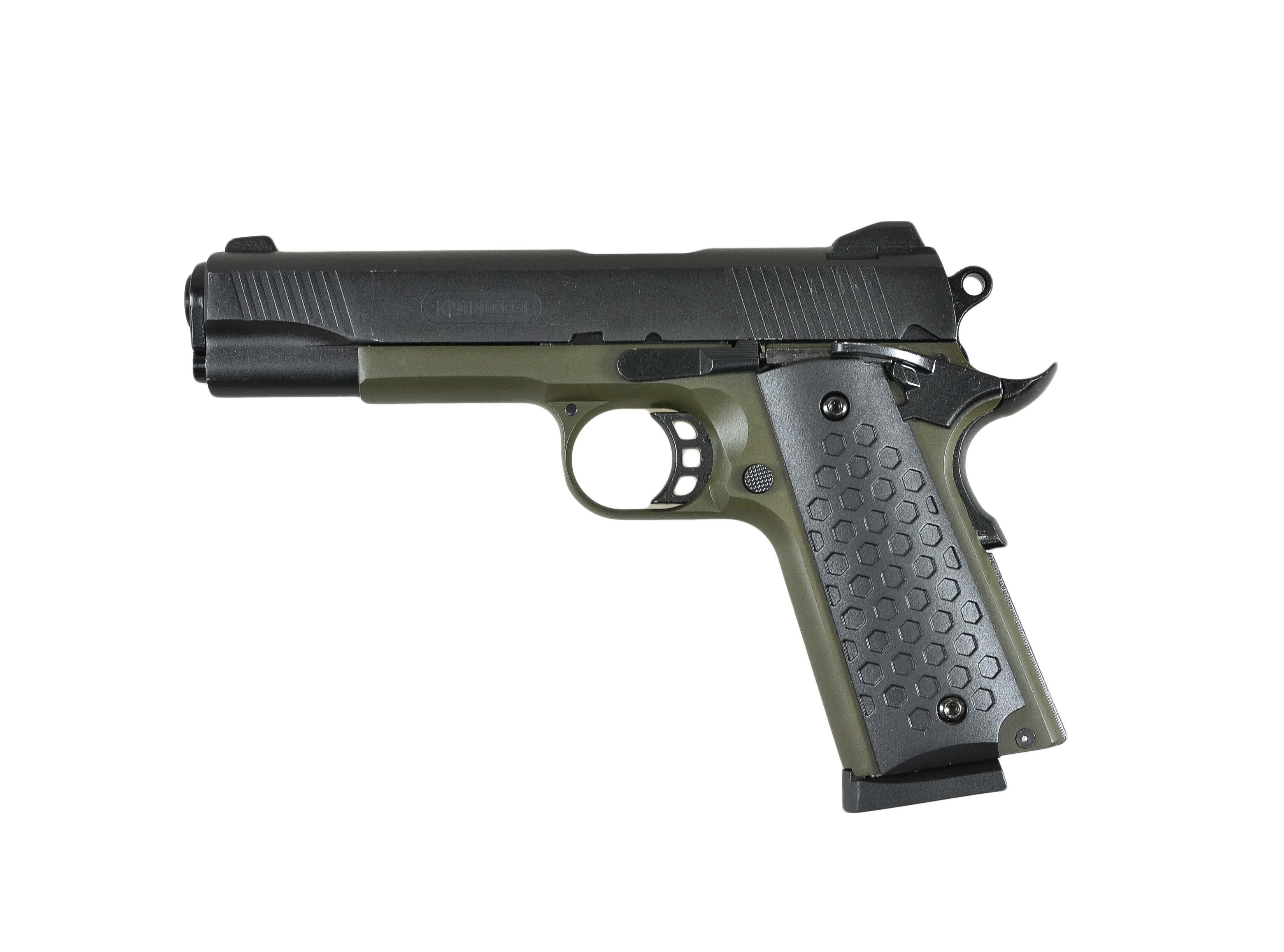 Сигнальный пистолет K1911 KURS Classic хаки кал 5.5 мм под патрон 10ТК