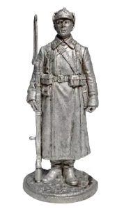 Солдат олово пеший WW2-28 Красноармеец РККА в зимней походной форме. 1939-41 гг. СССР